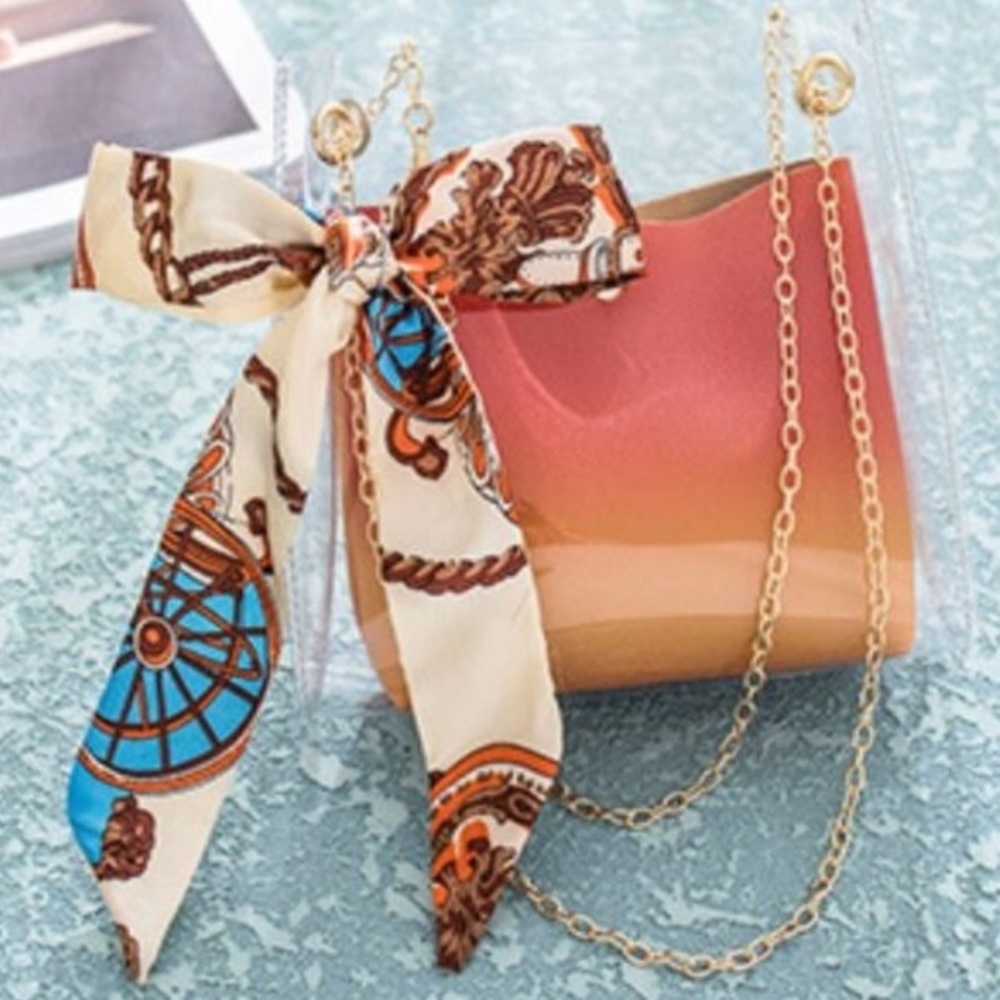 Host Pick Clear Crossbody with Orange Ombré